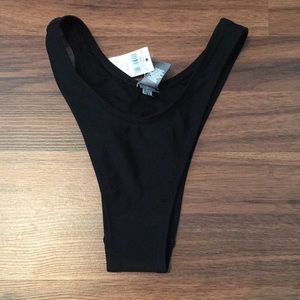 NWT Aerie Black Hi-leg Cheeky Bikini Bottoms
